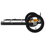 vidaXL Remorque de vélo noir 122x53x28 cm fer