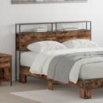 vidaXL Tête de lit de rangement Chêne fumé 135 cm Bois d'ingénierie
