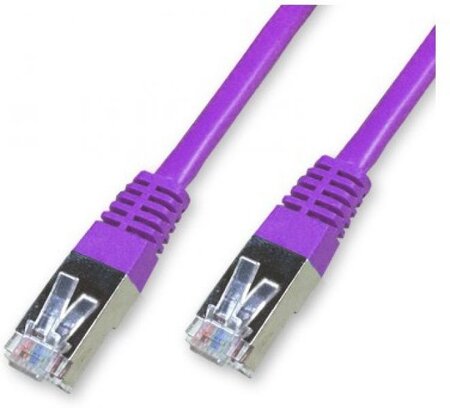 Câble/Cordon réseau RJ45 Catégorie 6 FTP (F/UTP) Droit 1m (Violet)