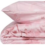 Parure de lit - housse de couette 220 x 240 + 2 taies d'oreiller 60 x 60 coton renforcé - Rose
