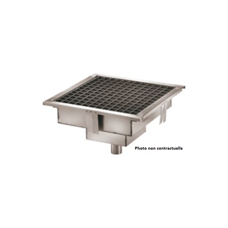 Caniveau de sol pour cuisine professionnelle amovible - horizontale - l2g -  - inox1065 x 465 mm