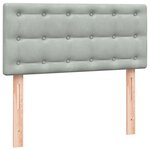 vidaXL Sommier à lattes de lit et matelas gris clair 90x220 cm velours