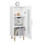 vidaXL Buffet blanc 34 5x34x90 cm bois d'ingénierie
