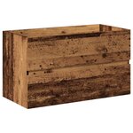 vidaXL Armoire lavabo avec bassin intégré vieux bois