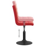 vidaXL Chaises à manger pivotantes lot de 6 rouge bordeaux velours