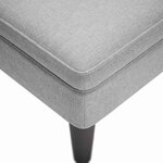 vidaXL Fauteuil long avec coussin et accoudoir droit gris nuage tissu