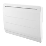Radiateur électrique fixe 1500w à inertie en fonte horizontal blanc - ecran lcd - thermostat intégré - détecteur de fenêtre ouverte