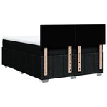vidaXL Sommier à lattes de lit avec matelas Noir 160x200 cm Tissu