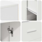 vidaXL Bureau d'angle 2 Pièces Blanc 102 x 50 x 75 cm Bois d'ingénierie