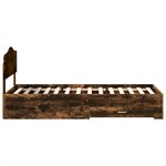 vidaXL Cadre de lit Chêne fumé 70 x 190 cm Bois d'ingénierie
