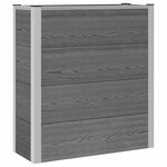 vidaXL Jardinière surélevée Gris 75 x 30 x 22 cm WPC et Aluminium