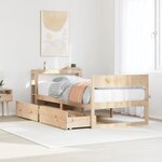 vidaXL Cadre de lit sans matelas 90x200 cm bois de pin massif