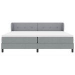 vidaXL Lit boxspring avec matelas Gris clair 200 x 200 cm tissu