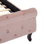 vidaXL Cadre de lit Rose Velours 100 x 200 cm