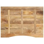 vidaXL Dessus de bureau avec courbe 100x80x2 5 cm manguier massif brut