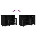 vidaXL Buffet Chêne noir 100 x 35 x 75 cm Bois d'ingénierie