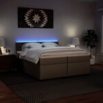 vidaXL Sommier à lattes de lit avec matelas Cappuccino 200x200 cm