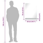 vidaXL Miroir mural avec étagère 50x70 cm Verre trempé