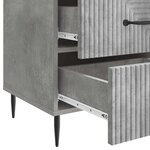 vidaXL Cabinet de chevet avec tiroir Gris béton 43 x 41 x 66 5 cm