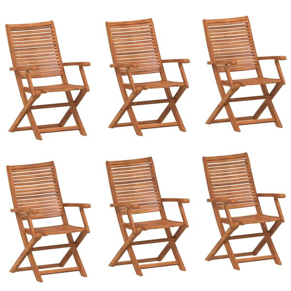 vidaXL Chaises de jardin pliantes lot de 6 57x66x95 cm bois d'acacia
