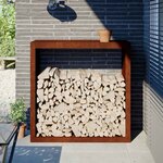 VidaXL Étagère à bois 100x40x100 cm acier résistant aux intempéries