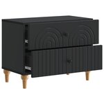 vidaXL Cabinet de chevet Noir 62 x 34 5 x 48 cm Bois d'ingénierie