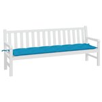 vidaXL Coussin de banc de jardin bleu clair 200x50x7 cm tissu oxford
