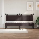 vidaXL Tête de lit suspendue Marron foncé Tissu