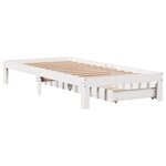 vidaXL Cadre de lit avec tiroirs sans matelas blanc 90x200 cm