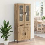 vidaXL Haut Armoire 2 Pièces Chêne artisanal Bois d'ingénierie