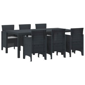 vidaXL Ensemble de salle à manger pour jardin 7 Pièces Anthracite