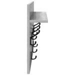 vidaXL Porte-manteau mural avec étagère Sonoma gris 60 x 40 x 12 cm