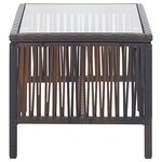 vidaXL Salon de jardin 4 Pièces avec coussin Résine tressée Marron
