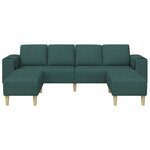 vidaXL Ensemble de Canapés Vert foncé tissu