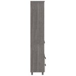 vidaXL Buffet HAMAR Gris clair 60x35x180 cm Bois de pin massif