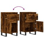 vidaXL Buffets 2 Pièces chêne fumé 40x35x70 cm bois d'ingénierie