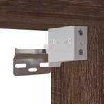 vidaXL Meuble TV mural avec LED chêne marron 180x31x45 cm