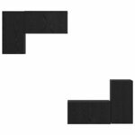 vidaXL Ensemble meuble TV Montage mural Chêne noir Bois d'ingénierie