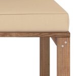 vidaXL Canapé d'angle palette de jardin avec coussins beige