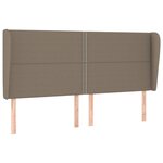 vidaXL Sommier à lattes de lit avec matelas Taupe 200x200 cm Tissu