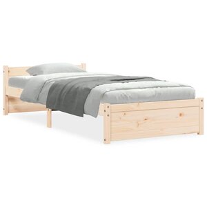 vidaXL Cadre de lit sans matelas bois massif 90x200 cm