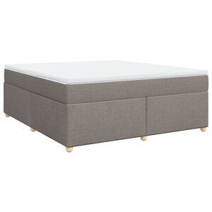 vidaXL Sommier à lattes de lit avec matelas Taupe 180x200 cm Tissu