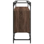 vidaXL Buffet avec dessus en verre chêne marron bois d'ingénierie