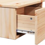 vidaXL Table de chevet Marron 37 x 35 x 18 5 cm Bois massif en pin