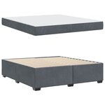 vidaXL Cadre de lit avec matelas Gris foncé 180 x 200 cm tissu