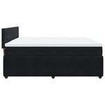 vidaXL Sommier à lattes de lit et matelas Noir 200x200 cm Velours