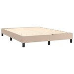 vidaXL Sommier à lattes de lit avec matelas LED Cappuccino 140x190 cm