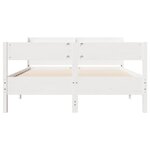 vidaXL Cadre de lit sans matelas blanc 160x200 cm bois de pin massif