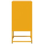 vidaXL Tables de chevet 2 Pièces jaune moutarde 36x39x78 cm acier