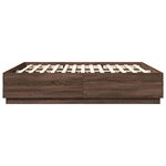 vidaXL Cadre de lit sans matelas chêne marron 200x200 cm
